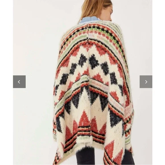 Free People Colorful Knit Poncho - Picture 5 of 6